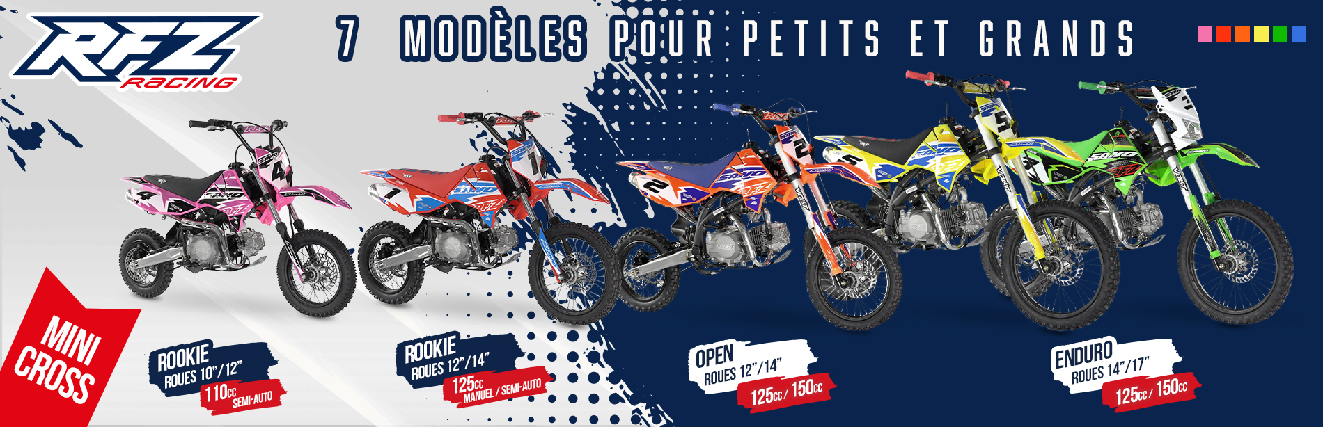 Apollo, RFZ Open 125 LWB, Motocross à Essence (125cc) (4 Temps) —